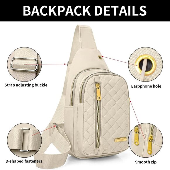 Fashion-Forward Sling Backpack - Adjustable, Compact Size for Multi-Purpose Use - Picture 5 of 7